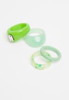 Superbalist - Resin ring pack - green