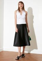 Trendyol - Satin skirt - black