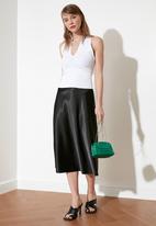 Trendyol - Satin skirt - black