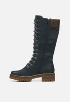 Miss Black - Fox4 knee length lace-up boot - navy