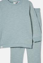 Cotton On - Archie long sleeve pyjama set - rusty aqua