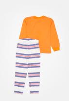 Trendyol - Long sleeve printed pyjamas - orange