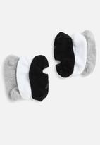 New Balance  - Nb 3 pack secret socks - white/grey/black