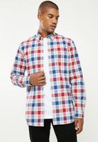 GUESS - Check long sleeve shirt - blue/white/red check