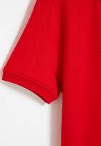 POLO - Girls classic short sleeve golfer dress - red