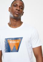 Wrangler - Big w tee - white