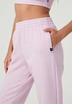 Cotton On - Quilted gym track pant - pink orchid quilted