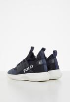 POLO - Kids elastic lace up knit sneaker - navy