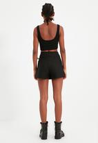 Trendyol - Tie detail shorts & bermuda  - black