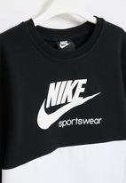 Nike - Nkg heritage crew - black & white 
