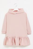 POP CANDY - Tiered dress with hood - pink