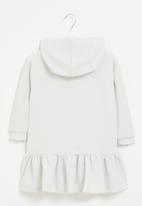 POP CANDY - Tiered dress with hood - ivory