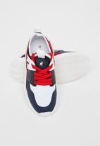 POLO - Kids elastic lace up knit sneaker - nautical