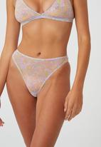 Cotton On - Mesh g string brief - layered psychedelic floral