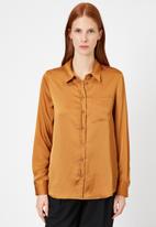 Koton - Classic long sleeve shirt - brown