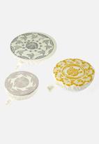 Halo Dish Covers - Herbs small set of 3 - multi