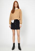 Koton - Medium rise mini skirt - navy