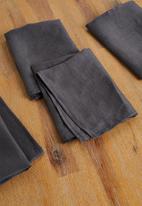 Sixth Floor - Suri linen napkin set of 4 - charcoal