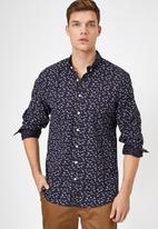 Koton - James patterned long sleeve shirt - blue-figured
