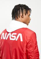 Alpha Industries - Nasa college jacket mens - red