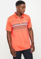 PUMA - Puma Golf Canyon Polo Shirt  - Hot Coral-bright cobalt
