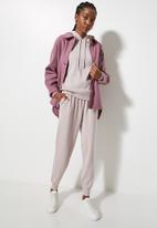 Superbalist - Cotton knitwear hoodie - pink