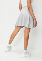 Blake - Skater mini skirt - silver grey