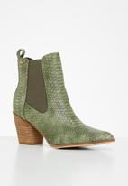 Miss Black - Mexico2 chelsea boot - green