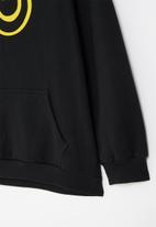Superbalist - Boys hooded smiley sweatshirt - black & yellow