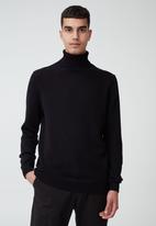 Cotton On - Roll neck sweater - black