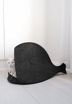 H&S - Cat lounge fish shape - dark grey