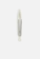 Excellent Housewares - Stainless steel tongs - cream