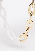 Superbalist - Colourblock necklace - gold & white