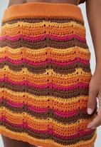 Cotton On - Crochet mini skirt - multi