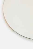 Excellent Housewares - Porcelain Gold rimmed side plate- set of 4 