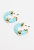 GUESS - Let's get loud 20mm tur torchon gold rs - teal & gold