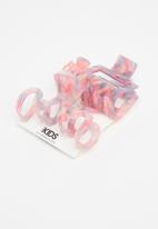 Cotton On - 4 pack claw clips - pink marble