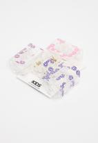 Cotton On - 3 pack claw clips - clear flowers