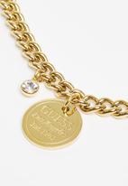 GUESS - American dream sml chain & logo coin br - gold