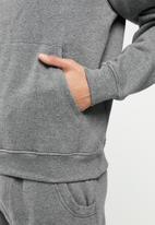 Jonathan D - Drake Oversized BF  hoodie box fit - navy - grey melange