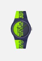 Superdry. - Silicone watch - navy/green