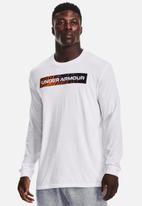 Under Armour - UA Word Mark Fill LS Tee- White & white