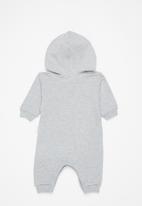 Little Lumps - Hooded babygrow tiny human - grey