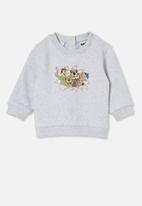 Cotton On - Bobbi sweater lcn - lcn wb cloud marle/yogi bear friends