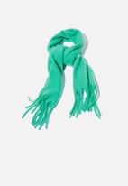 Rubi - Phoebe brushed tassel scarf - bright green