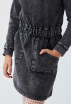 Cotton On - Ella long sleeve dress - black wash