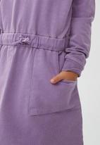 Cotton On - Ella long sleeve dress - grape soda wash