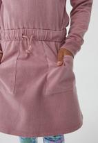 Cotton On - Ella long sleeve dress - dusty berry wash