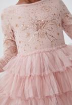 Cotton On - Iris long sleeve dress - dusty pink 