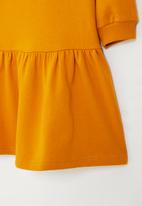 POP CANDY - Girls fleece dress - mustard